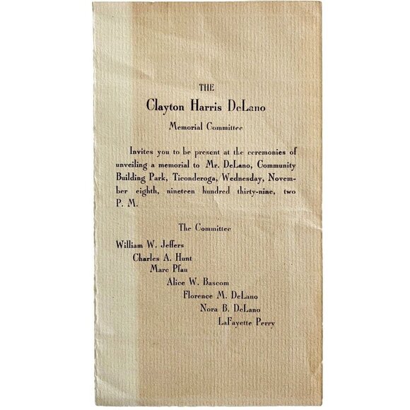 Hon Clayton Harris Delano Memorial 1939 RARE 1/50 Signed & Photo Program PB WHBS - Picture 4 of 16